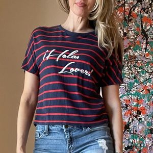 Rebecca Minkoff Hola Lover! Crop Short Sleeve Top